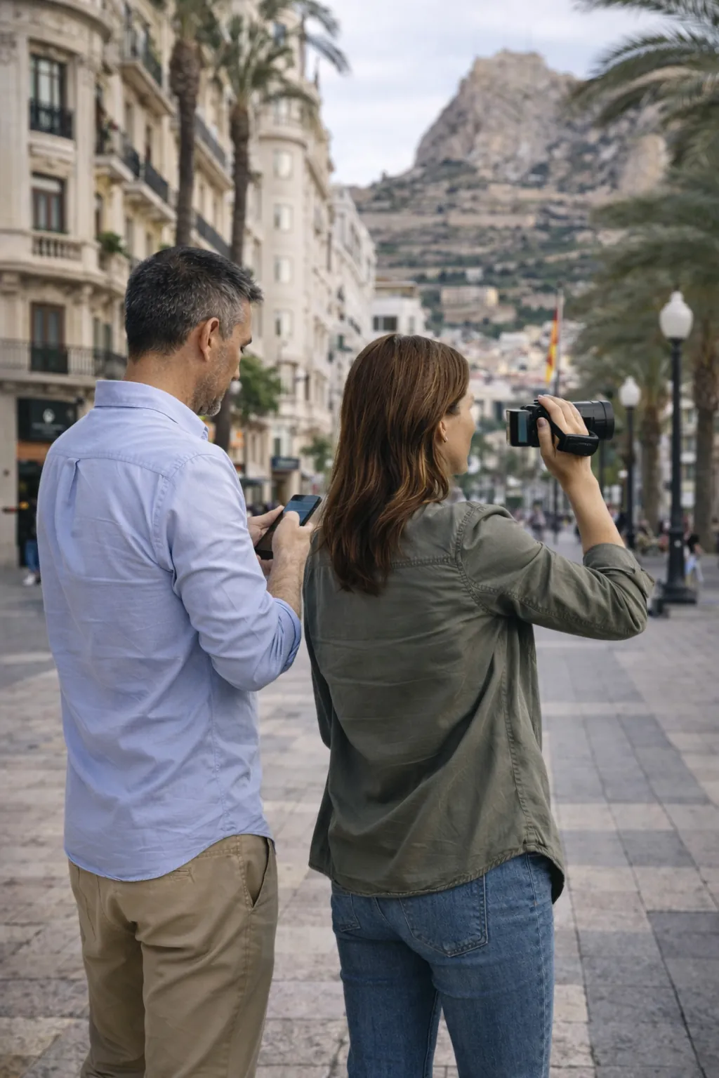 detectives privados en Alicante en un seguimiento en las calles.